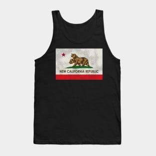 New California Republic Worn-Out Flag Tank Top